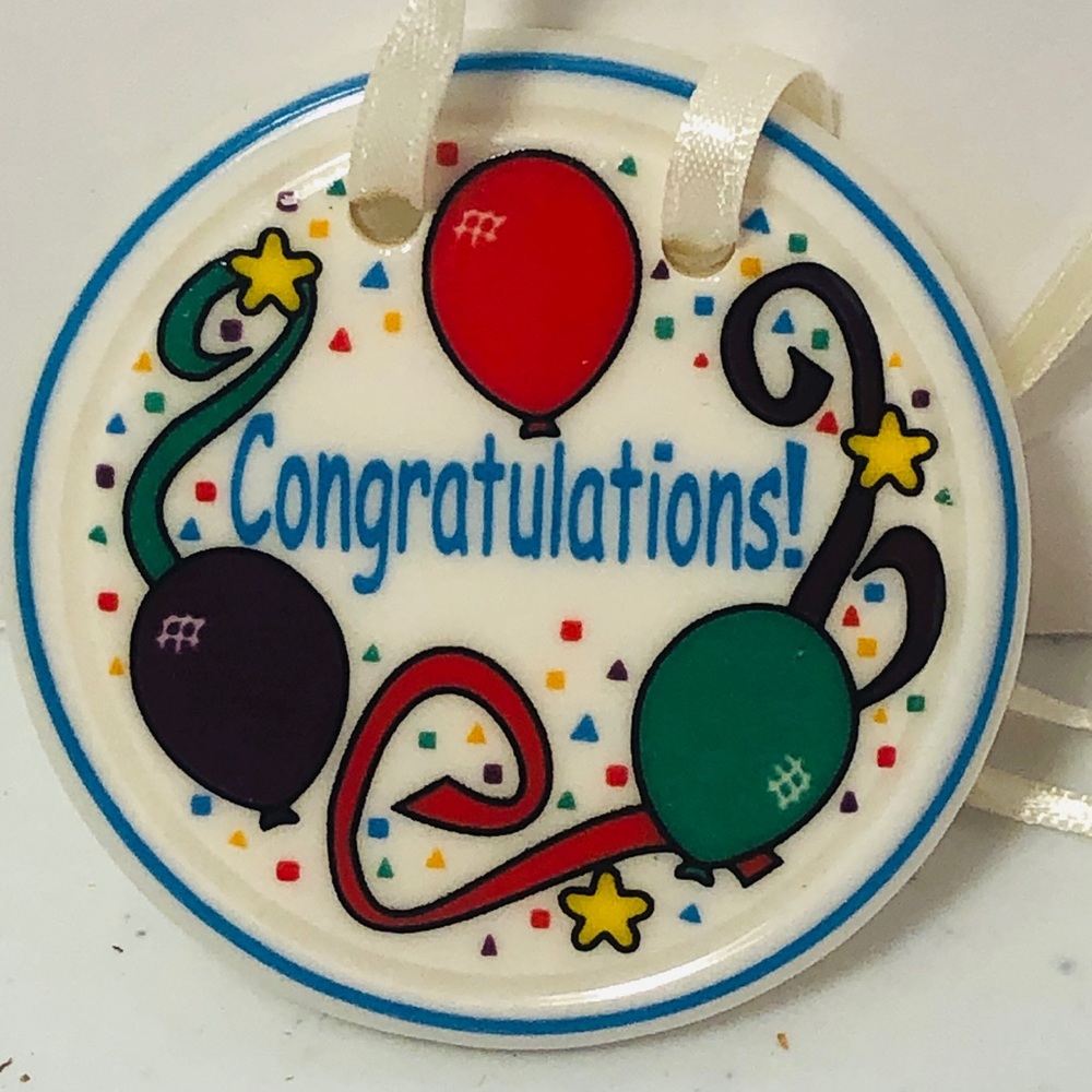 Longaberger Basket Tie On “Congratulations”